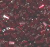 50g 5x4x2mm Garnet Silver Lined Tile Beads
